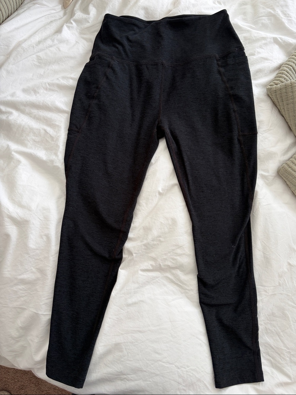 Beyond Yoga Kids Black High-Waist Leggings with Side Pockets